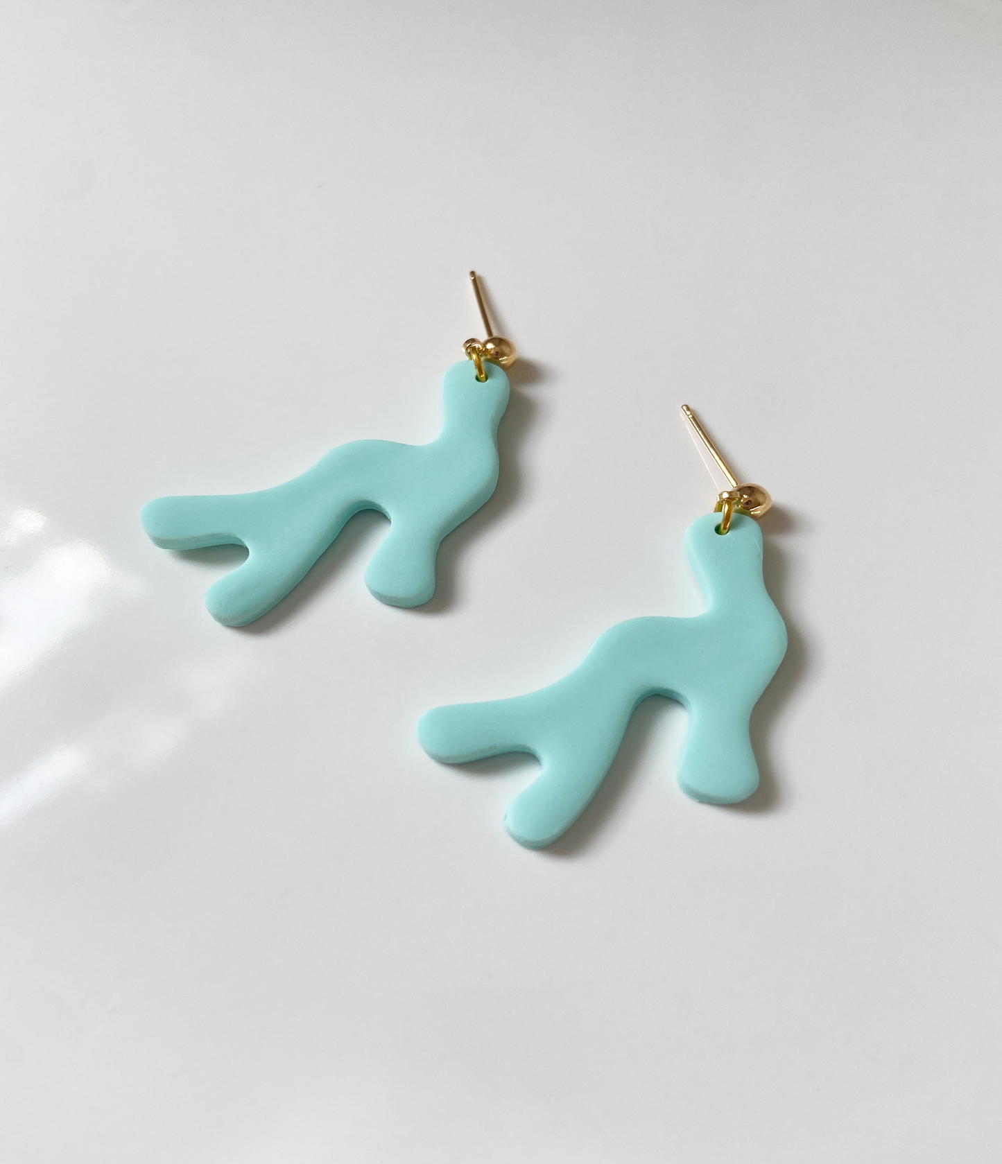 ALGAE TÜRKIS | Polymerclay Ohrringe | Handgemachte Unikate